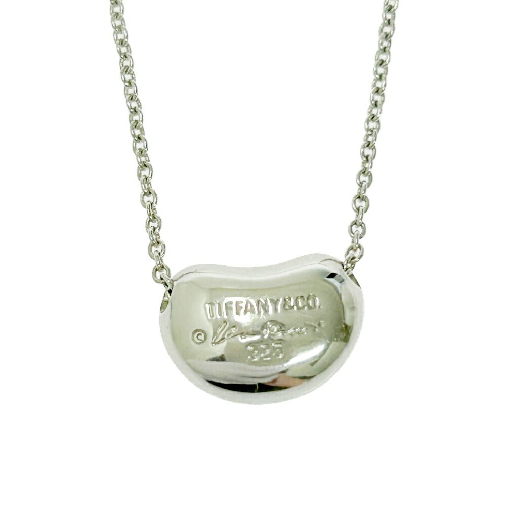 TIFFANY Co Silver Elsa Peretti Bean Necklace